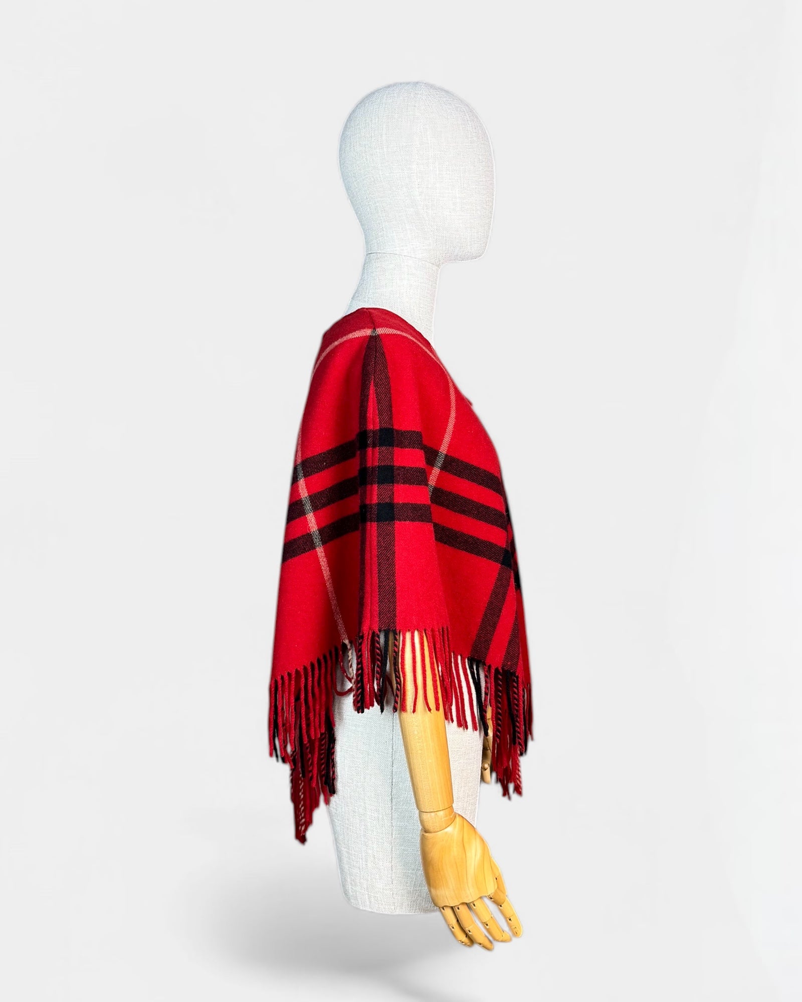 Burberry tartan wool and cashmere poncho