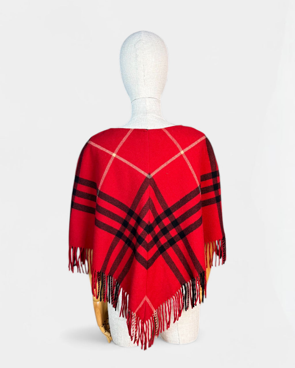Burberry tartan wool and cashmere poncho