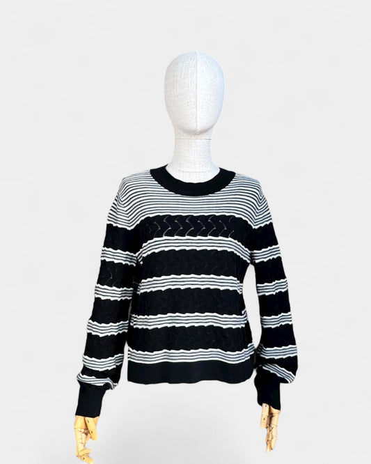 Pull rayé noir et blanc Club Monaco  , S