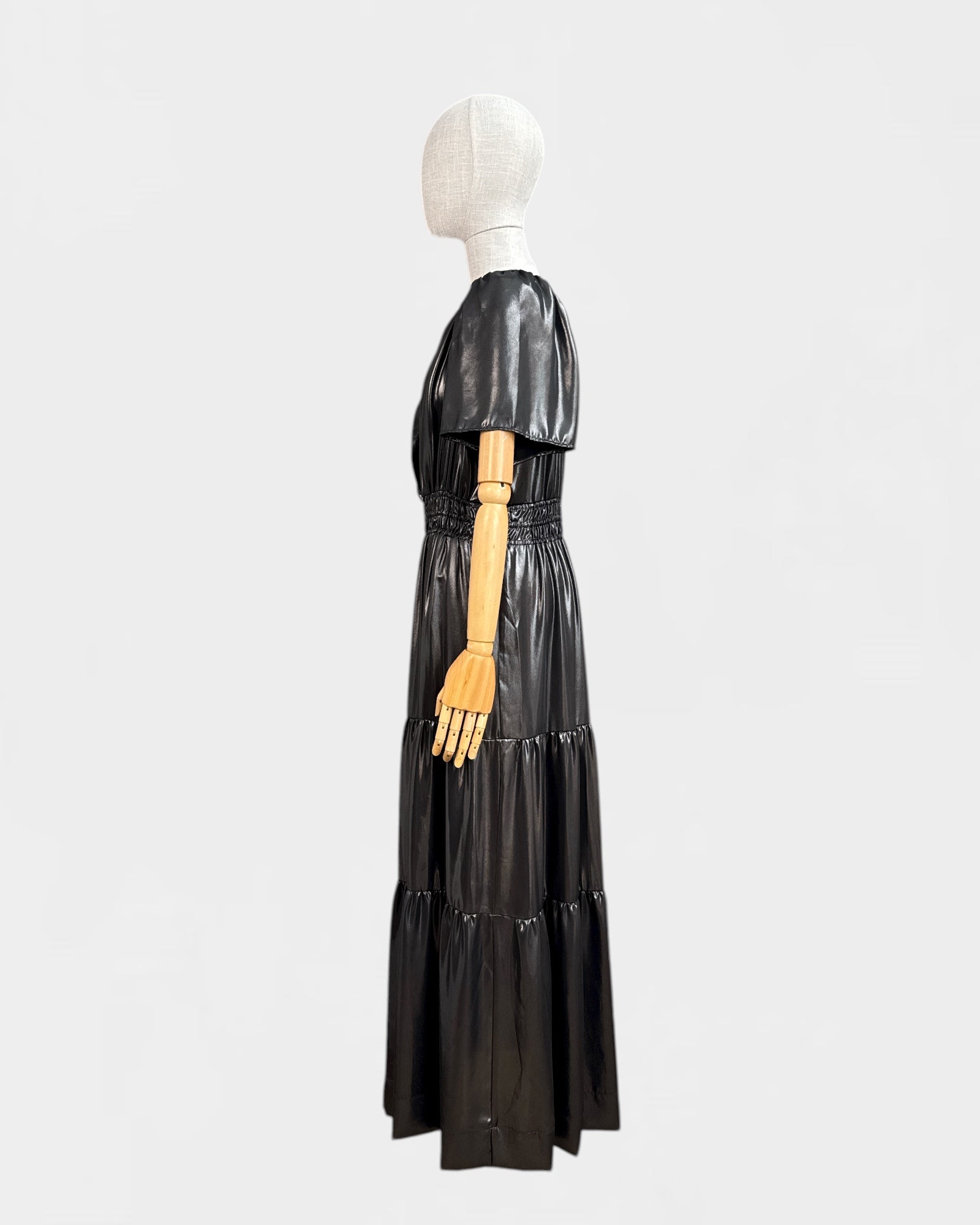 Anthracite lamé dress from Anthropologie, size M