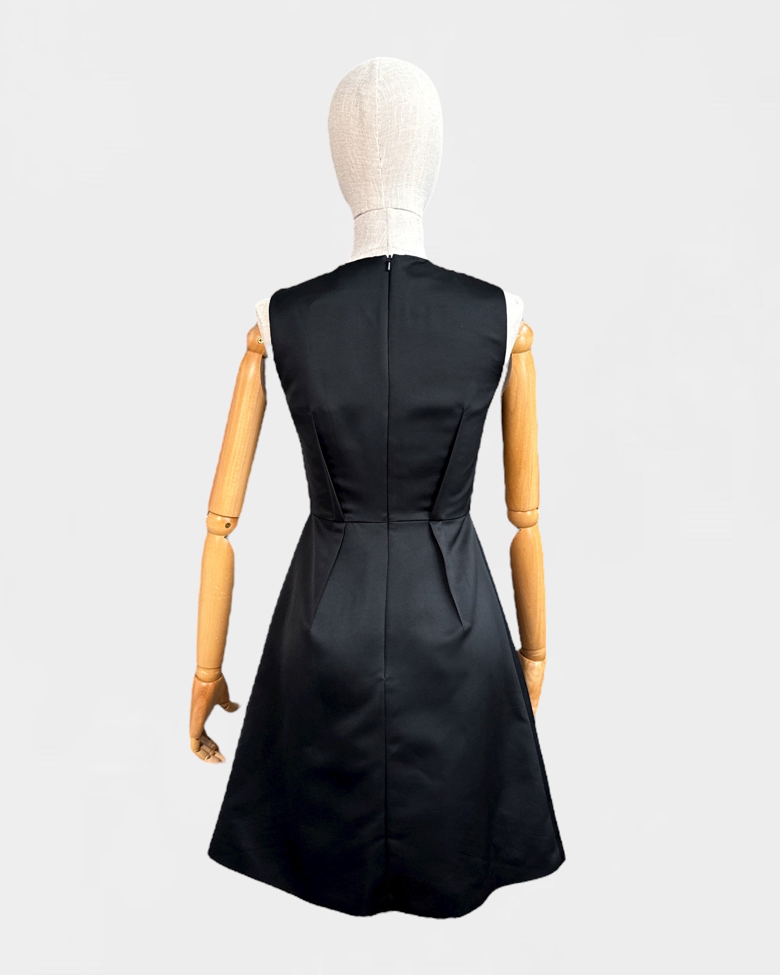 MaxMara black satin dress, S