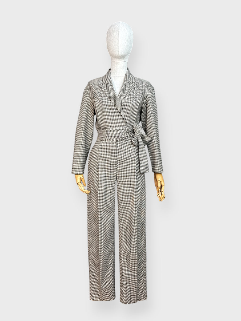 Maje Brown Houndstooth Suit Jacket, 34