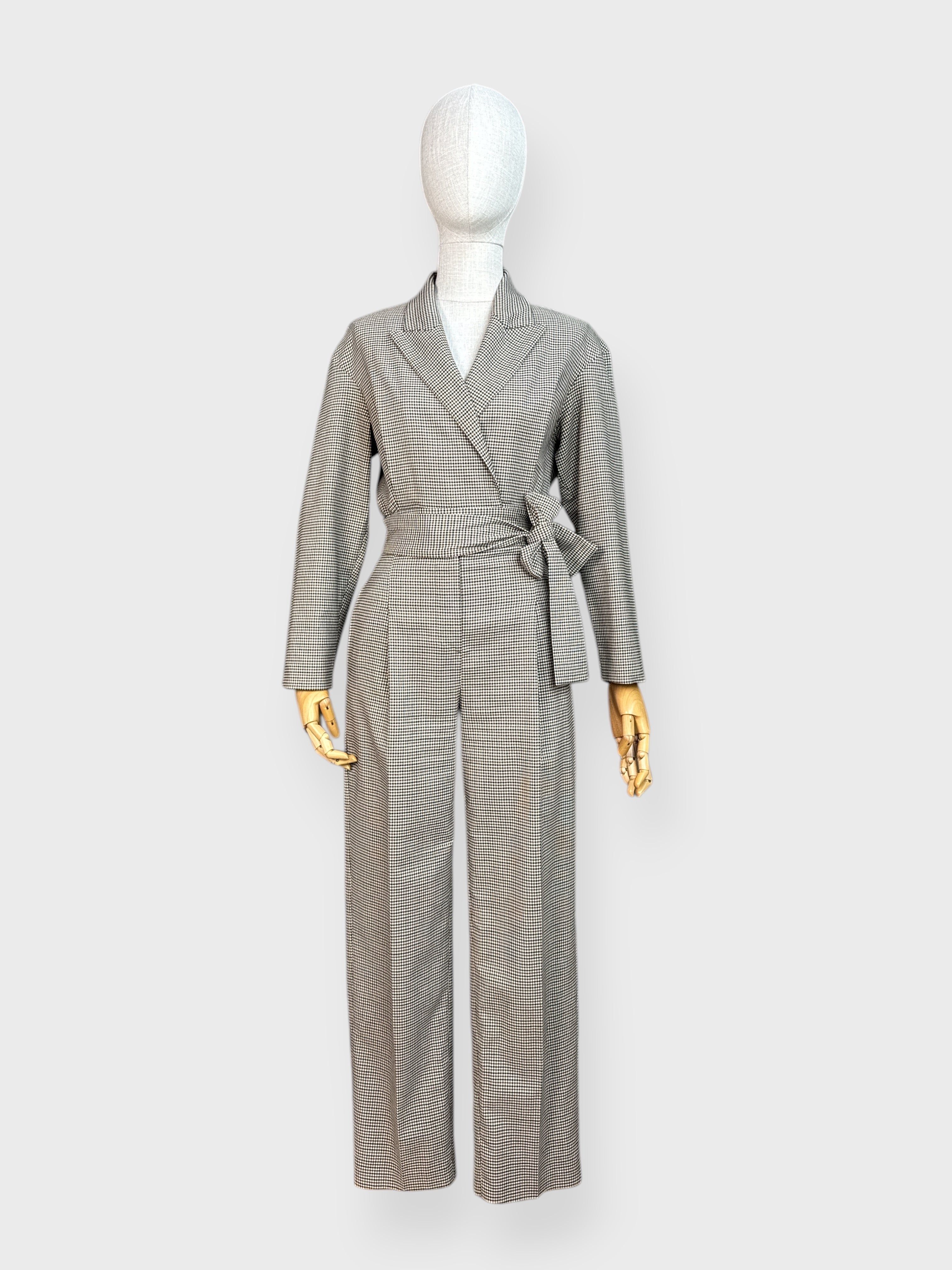 Maje Brown Houndstooth Suit Jacket, 34