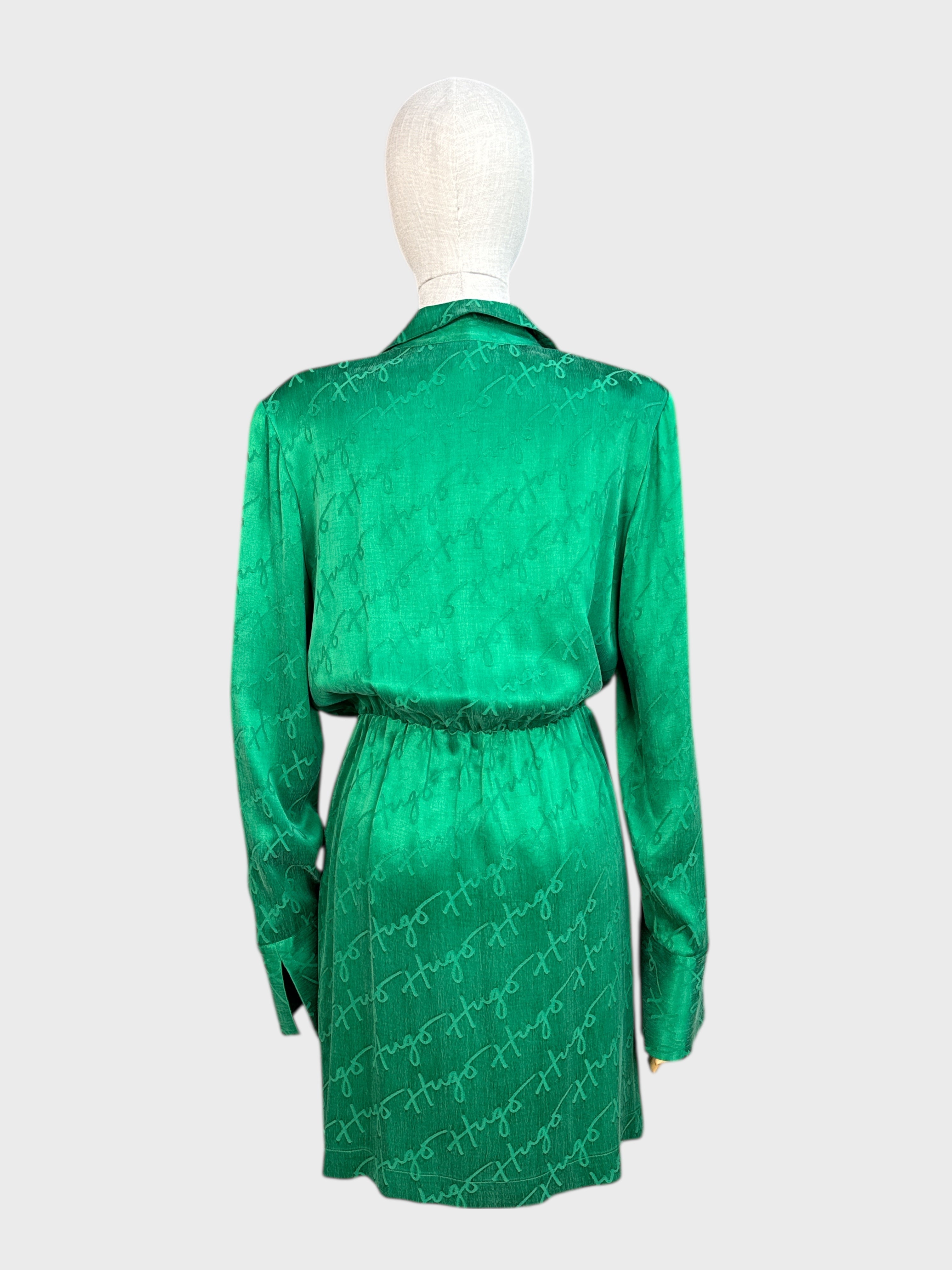 Hugo Boss green wrap dress, size 10