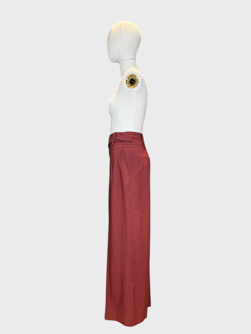 Sézane burnt orange belted trousers, size 38