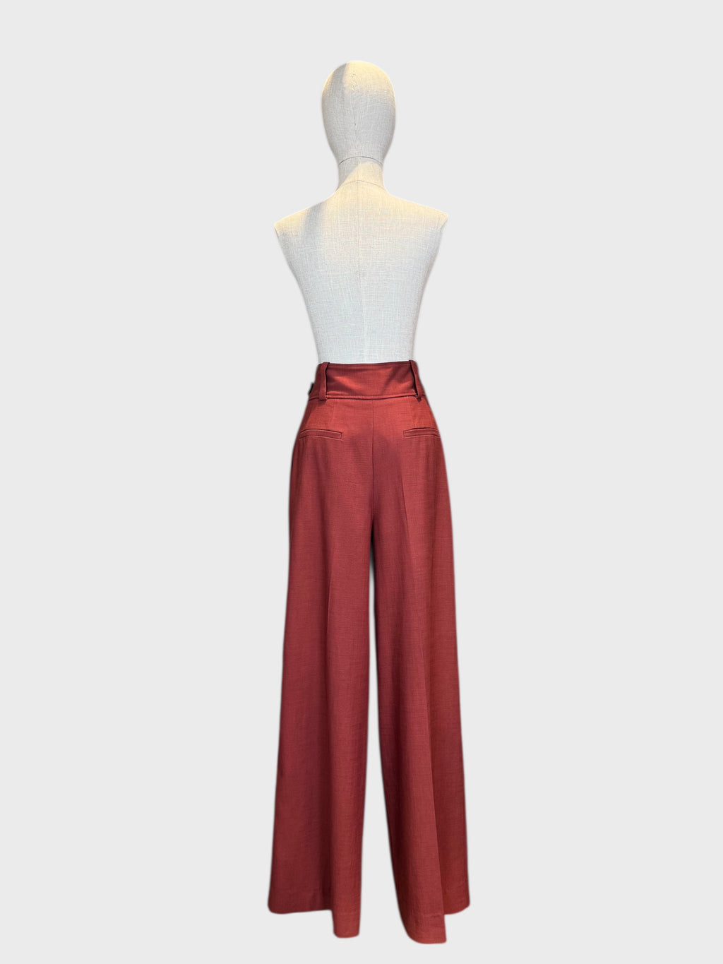 Sézane burnt orange belted trousers, size 38
