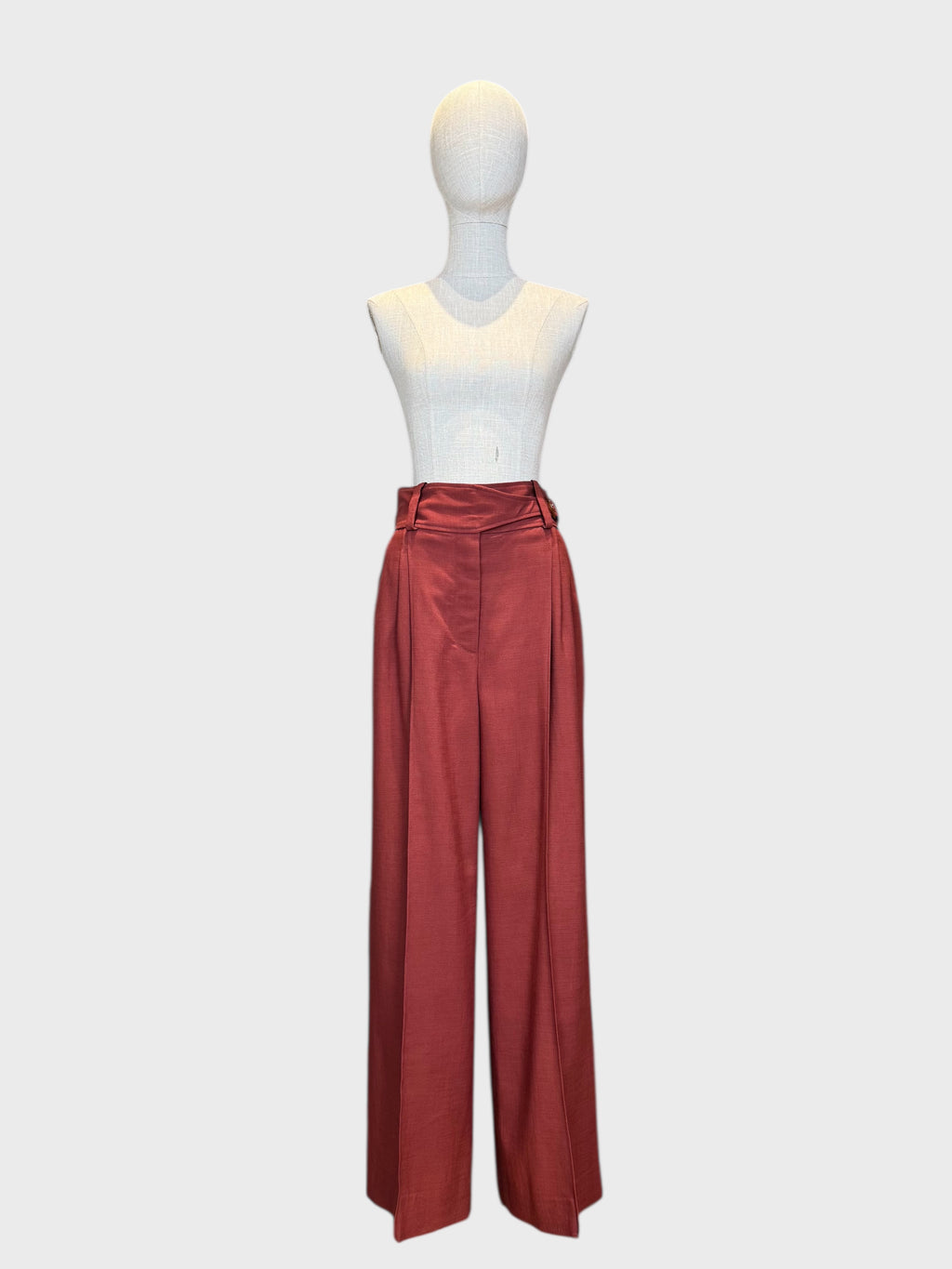 Sézane burnt orange belted trousers, size 38