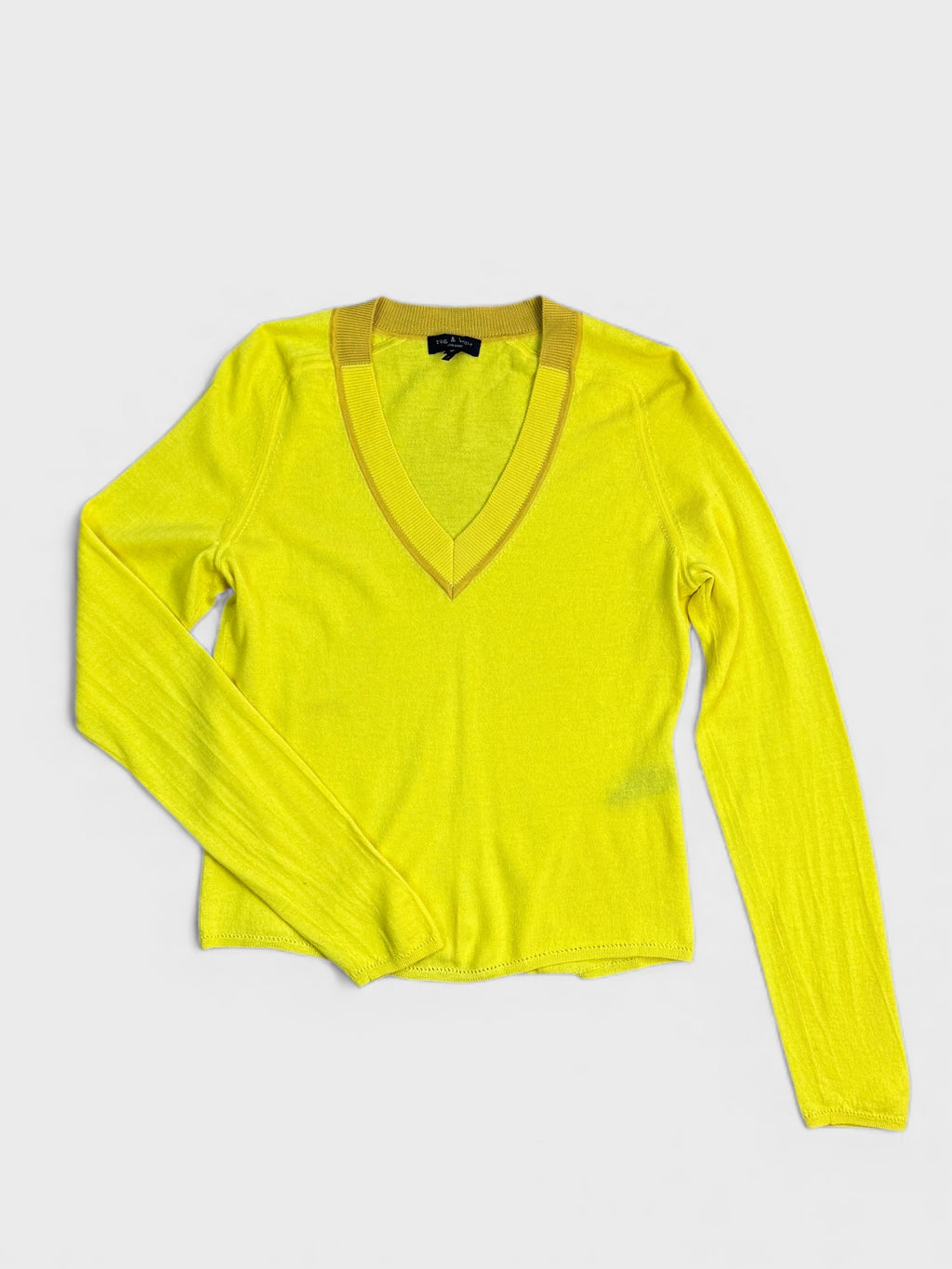 Rag &amp; Bone Yellow Knit Sweater, L