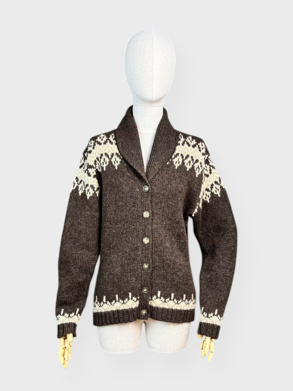 Vintage 90s Jacob cardigan in virgin wool, M