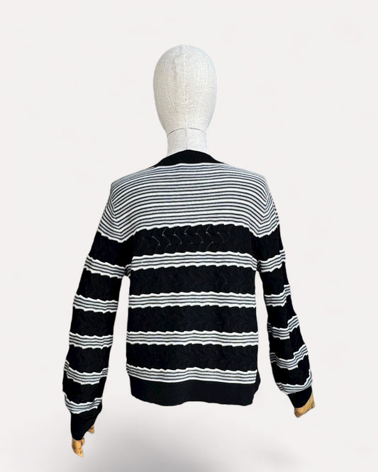 Pull rayé noir et blanc Club Monaco  , S