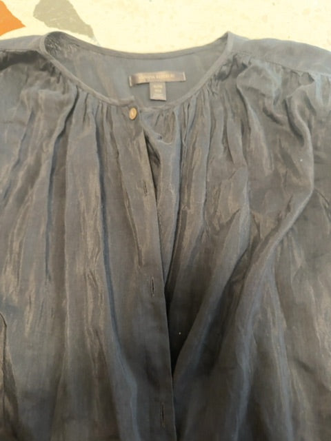 Banana Republic Black Silk Cotton Blouse, XL
