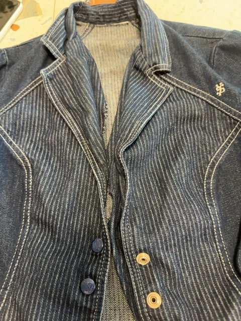 Veste denim rayure Bleue YS , S