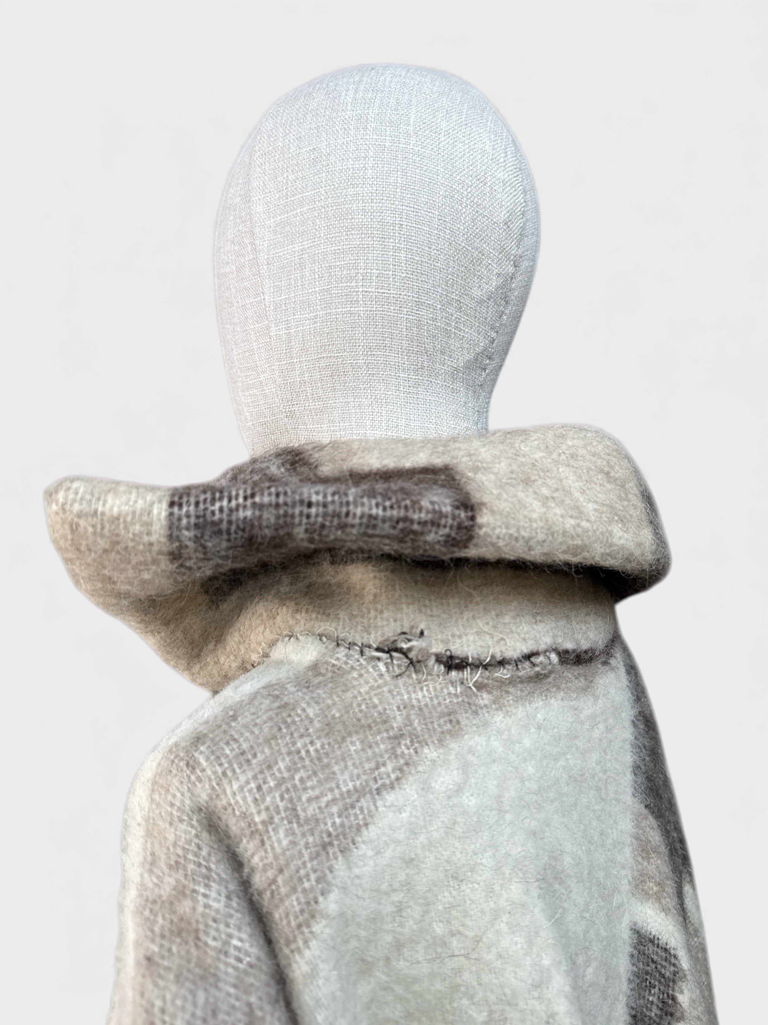 Poncho alpaca Marron crème