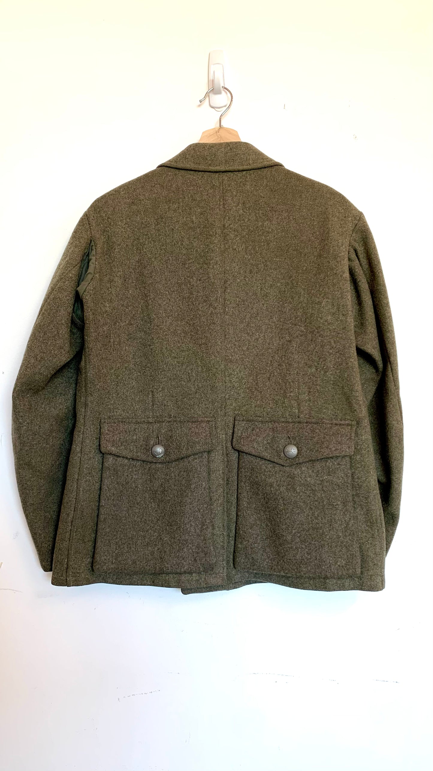 Vintage khaki wool military jacket