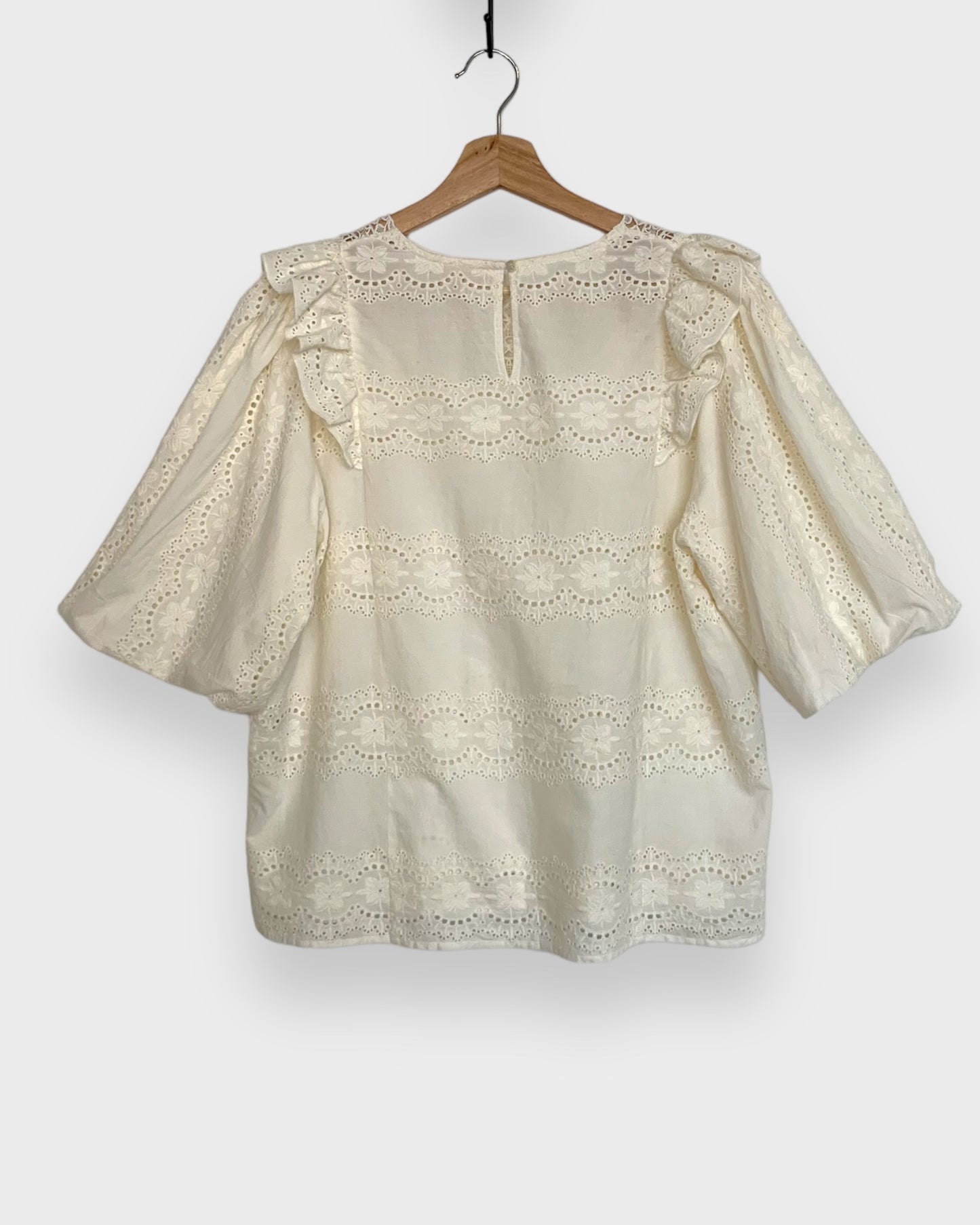 Sezane white cotton blouse